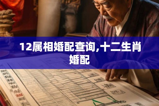 12属相婚配查询,十二生肖婚配