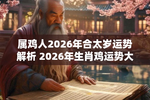 属鸡人2026年合太岁运势解析 2026年生肖鸡运势大全