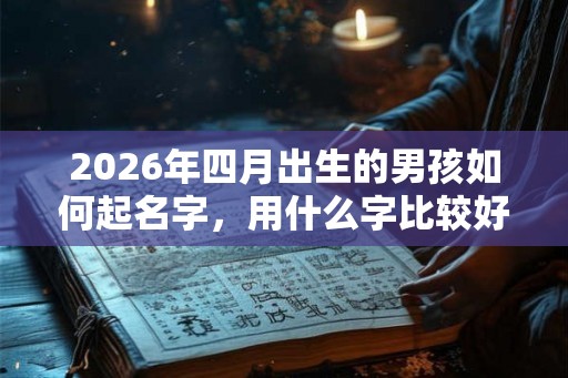 2026年四月出生的男孩如何起名字，用什么字比较好