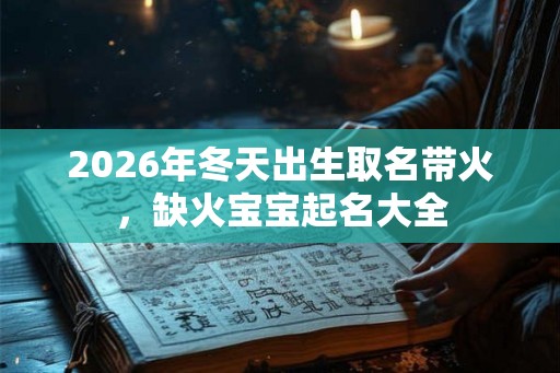 2026年冬天出生取名带火，缺火宝宝起名大全