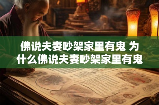 佛说夫妻吵架家里有鬼 为什么佛说夫妻吵架家里有鬼