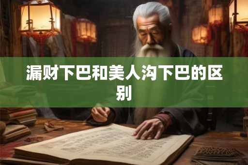 漏财下巴和美人沟下巴的区别