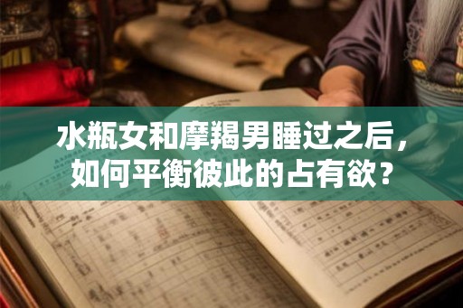 水瓶女和摩羯男睡过之后,如何平衡彼此的占有欲? 水瓶女和摩羯男睡过之后,如何平衡彼此的占有欲?