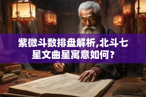 紫微斗数排盘解析,北斗七星文曲星寓意如何？