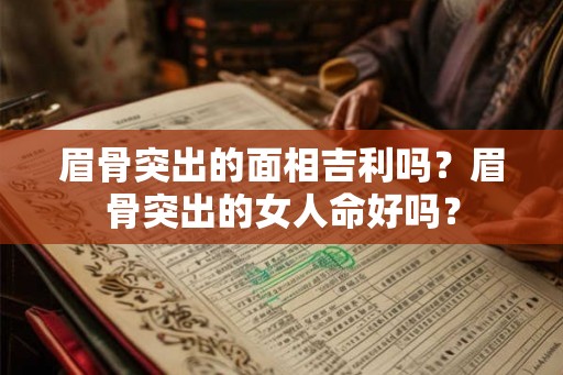 眉骨突出的面相吉利吗？眉骨突出的女人命好吗？