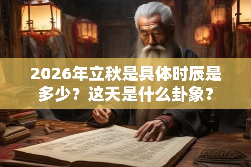 2026年立秋是具体时辰是多少？这天是什么卦象？