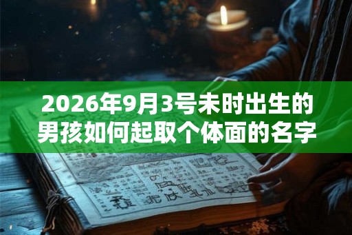 2026年9月3号未时出生的男孩如何起取个体面的名字,五行属什么 2026年9月3号未时出生的男孩如何起取个体面的名字,五行属什么