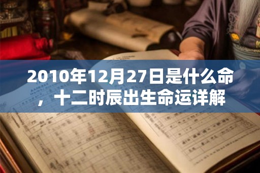 2010年12月27日是什么命,十二时辰出生命运详解 2010年12月27日是什么命,十二时辰出生命运详解