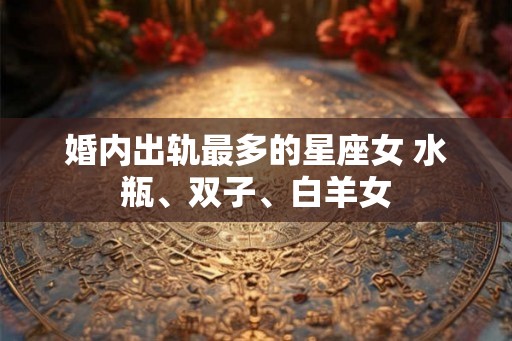 婚内出轨最多的星座女 水瓶、双子、白羊女