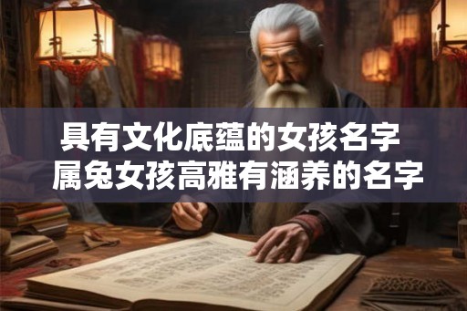 具有文化底蕴的女孩名字  属兔女孩高雅有涵养的名字