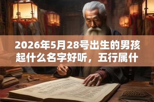 2026年5月28号出生的男孩起什么名字好听，五行属什么