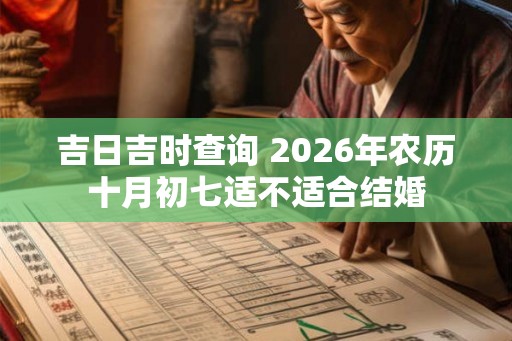 吉日吉时查询 2026年农历十月初七适不适合结婚 吉日吉时查询 2026年农历十月初七适不适合结婚
