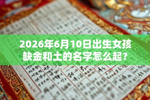 2026年6月10日出生女孩缺金和土的名字怎么起？
