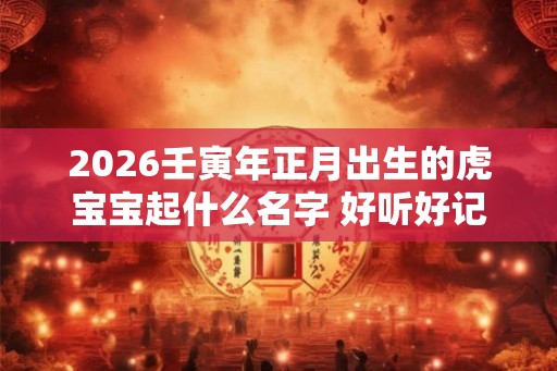 2026壬寅年正月出生的虎宝宝起什么名字 好听好记