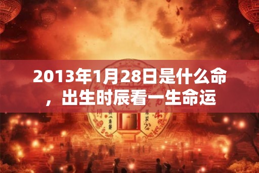 2013年1月28日是什么命，出生时辰看一生命运