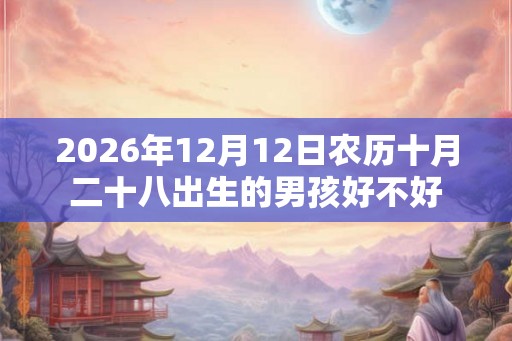 2026年12月12日农历十月二十八出生的男孩好不好