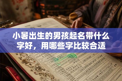 小暑出生的男孩起名带什么字好，用哪些字比较合适