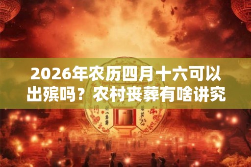 2026年农历四月十六可以出殡吗？农村丧葬有啥讲究？