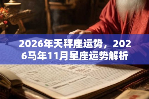 2026年天秤座运势，2026马年11月星座运势解析