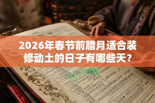 2026年春节前腊月适合装修动土的日子有哪些天？