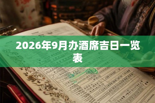 2026年9月办酒席吉日一览表