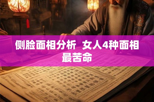 侧脸面相分析  女人4种面相最苦命