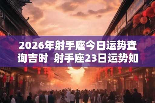2026年射手座今日运势查询吉时  射手座23日运势如何
