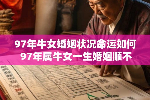 97年牛女婚姻状况命运如何 97年属牛女一生婚姻顺不顺
