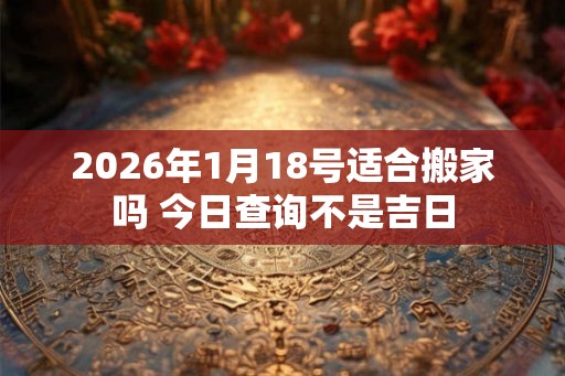 2026年1月18号适合搬家吗 今日查询不是吉日
