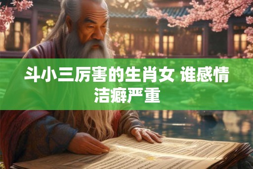 斗小三厉害的生肖女 谁感情洁癖严重