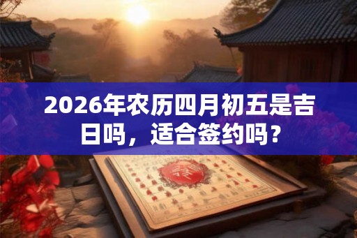 2026年农历四月初五是吉日吗,适合签约吗? 2026年农历四月初五是吉日吗,适合签约吗?