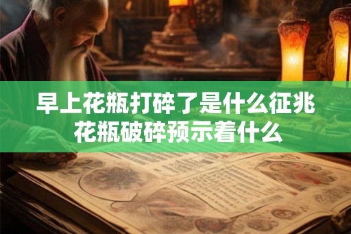 早上花瓶打碎了是什么征兆 花瓶破碎预示着什么