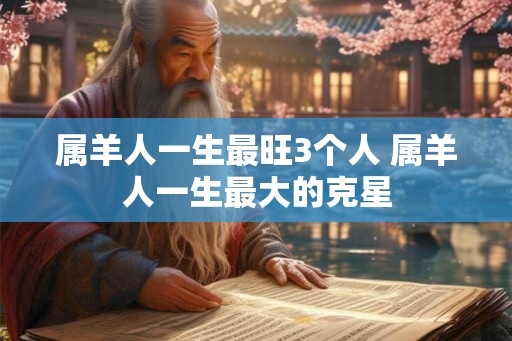 属羊人一生最旺3个人 属羊人一生最大的克星