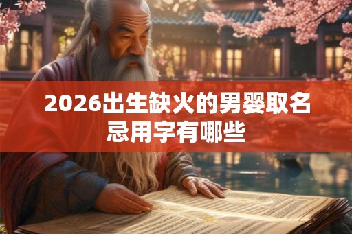 2026出生缺火的男婴取名忌用字有哪些