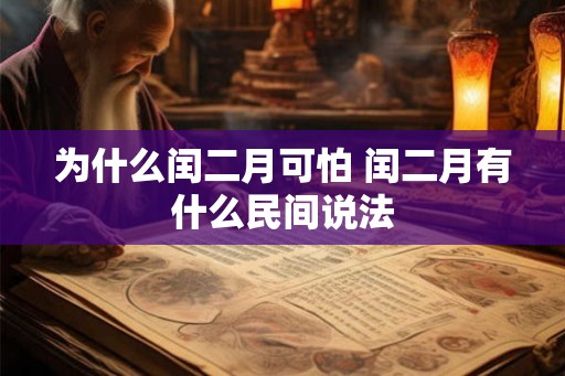 为什么闰二月可怕 闰二月有什么民间说法