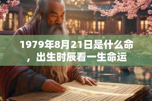 1979年8月21日是什么命，出生时辰看一生命运