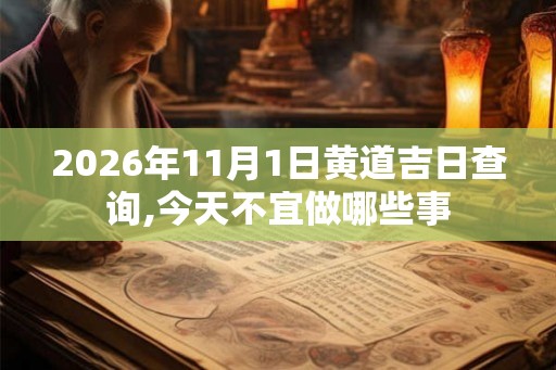 2026年11月1日黄道吉日查询,今天不宜做哪些事