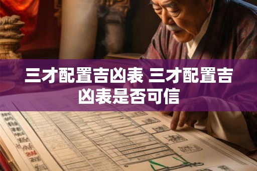 三才配置吉凶表 三才配置吉凶表是否可信