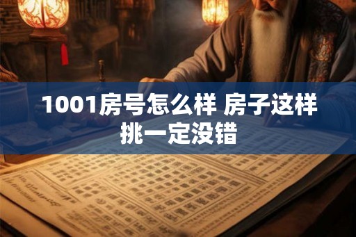 1001房号怎么样 房子这样挑一定没错