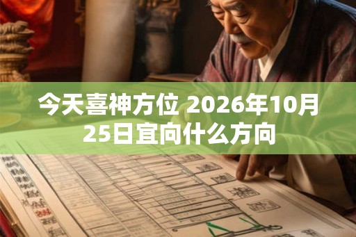 今天喜神方位 2026年10月25日宜向什么方向