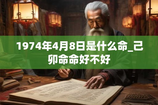 1974年4月8日是什么命_己卯命命好不好