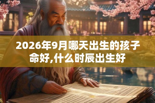 2026年9月哪天出生的孩子命好,什么时辰出生好