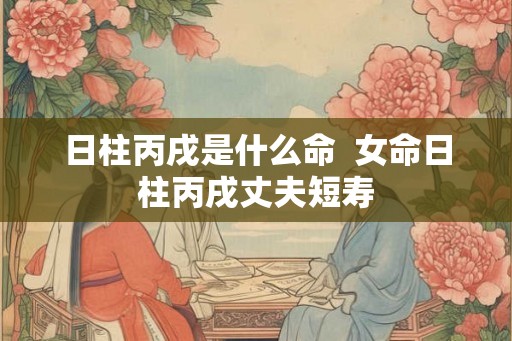 日柱丙戌是什么命  女命日柱丙戌丈夫短寿