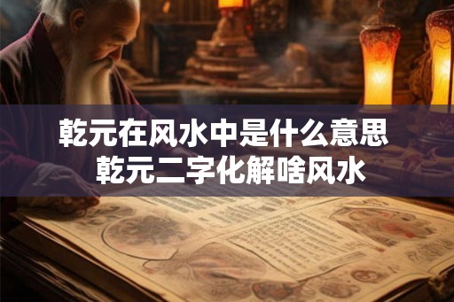 乾元在风水中是什么意思 乾元二字化解啥风水 乾元在风水中是什么意思 乾元二字化解啥风水