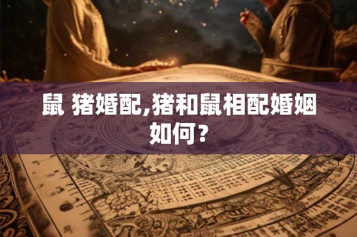 鼠 猪婚配,猪和鼠相配婚姻如何？