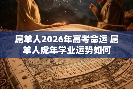 属羊人2026年高考命运 属羊人虎年学业运势如何