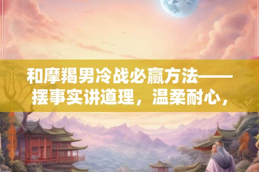 和摩羯男冷战必赢方法——摆事实讲道理，温柔耐心，以及注意事项
