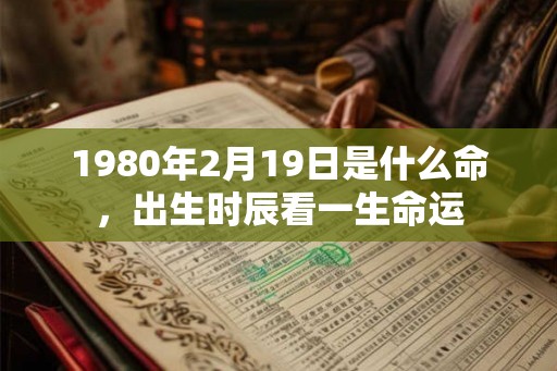 1980年2月19日是什么命，出生时辰看一生命运