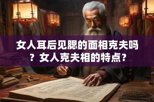 女人耳后见腮的面相克夫吗？女人克夫相的特点？