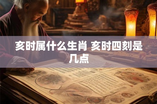 亥时属什么生肖 亥时四刻是几点